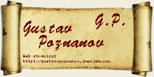 Gustav Poznanov vizit kartica